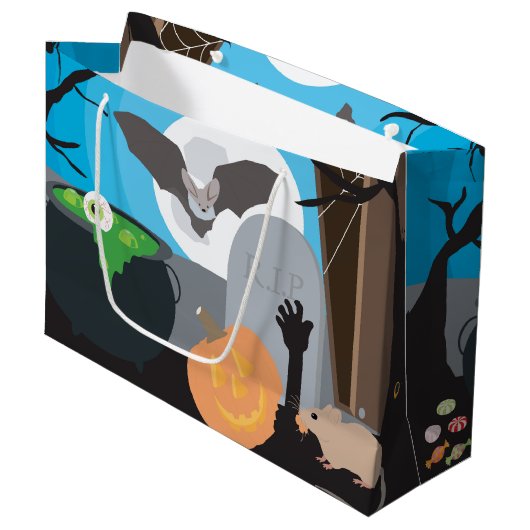 ハロウィーンシーン ラージペーパーバッグ (正面アングル)