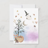 ハロウィーンジェンダーのリビールベビーは醸造されている サンキューカード (裏面)