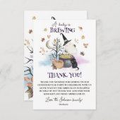 ハロウィーンジェンダーのリビールベビーは醸造されている サンキューカード (正面/裏面)