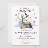 ハロウィーンジェンダーのリビールベビーは醸造されている 招待状 (正面)