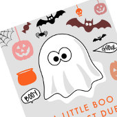 ハロウィーンジェンダーのリビール招待かわいい幽霊 招待状