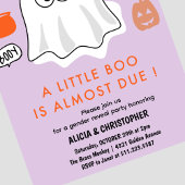 ハロウィーンジェンダーのリビール招待幽霊紫 招待状