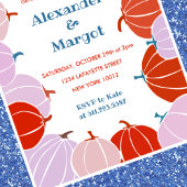 ハロウィーンジェンダーのリビール招待状カボチャ秋 招待状
