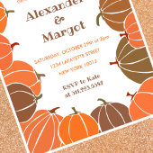 ハロウィーンジェンダーのリビール招待状秋カボチャ 招待状