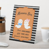 ハロウィーンジェンダーリビール、ブーまたはグウルミモザバー 台座サイン (インサイチュ)