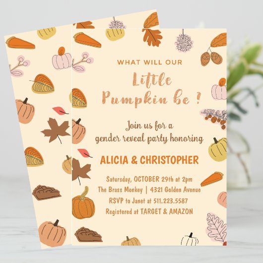 ハロウィーンジェンダー明かす招待状秋 招待状