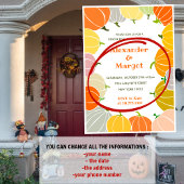 ハロウィーンジェンダー明らかにする招待状カボチャ秋 招待状