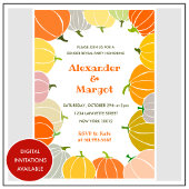 ハロウィーンジェンダー明らかにする招待状カボチャ秋 招待状