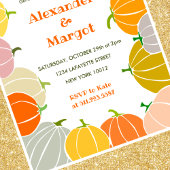 ハロウィーンジェンダー明らかにする招待状カボチャ秋 招待状