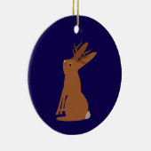 ハロウィーンジャッカロープトリックオアトリート名前をカスタムする セラミックオーナメント (右)