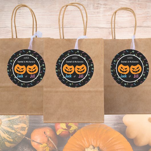 ハロウィーンジャックまたはジルOランタンジェンダーの暴露 ラウンドシール