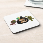 ハロウィーンジャックまたはランタンコーヒー コースター (左側)