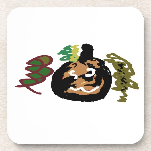 ハロウィーンジャックまたはランタンコーヒー コースター (正面)