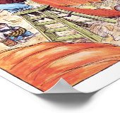 ハロウィーンジャックオランタンネズミプリント ポスター (角)