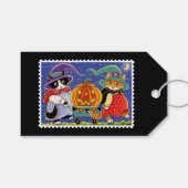 ハロウィーンジャックオランタンパンプキンウィッチキャットかわいい ギフトタグ (正面(横))