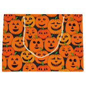 ハロウィーンジャックオランタンパンプキン ラージペーパーバッグ (正面)