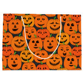 ハロウィーンジャックオランタンパンプキン ラージペーパーバッグ (裏面)