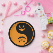 ハロウィーンジャックオランタン陰陽 ペーパープレート (パーティー)