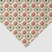 ハロウィーンジャック – o – ランタンとデイジーのチェッカー 薄葉紙 (詳細)