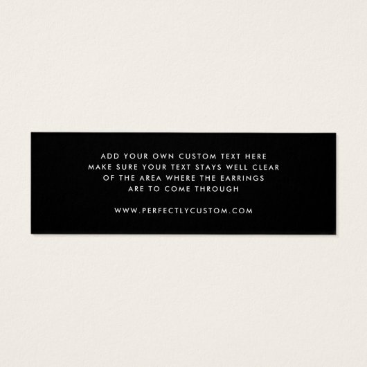 ハロウィーンジャック – o – ランタンスタッドイヤリングディスプレイカード (裏面)