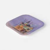 ハロウィーンジャック – o' – ランタンハウス ペーパープレート (傾斜あり)