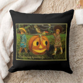 ハロウィーンジャック – o – ランタンハーベストナイトby子供 クッション (ブランケット)