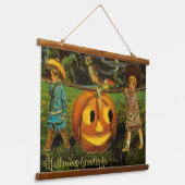 ハロウィーンジャック – o – ランタンハーベストナイトby子供 吊り下げ型タペストリー (傾斜あり)