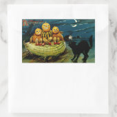 ハロウィーンジャック – o – ランタンパンプキントリオ 長方形シール (バッグ)