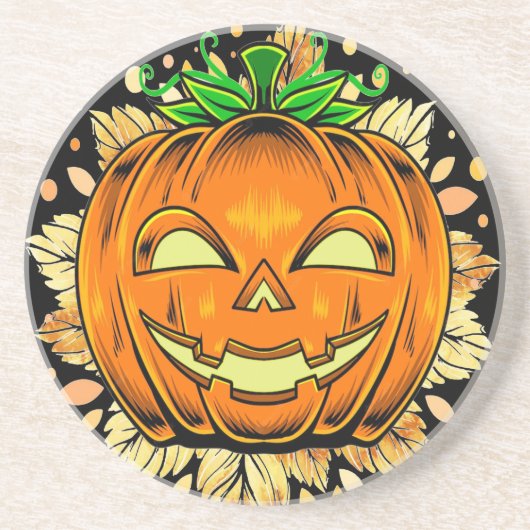 ハロウィーンジャッコランタンパンプキ不気味ン コースター (正面)