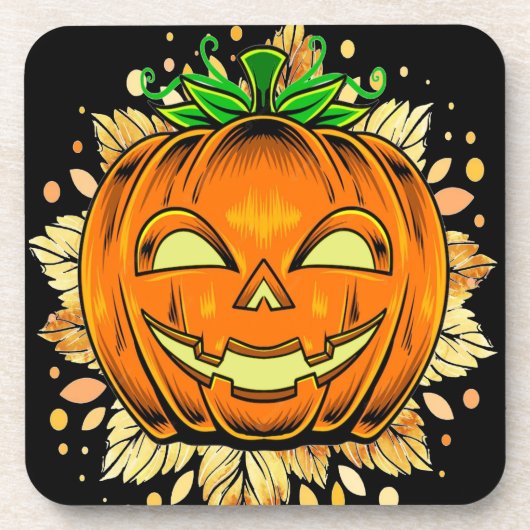 ハロウィーンジャッコランタンパンプキ不気味ン コースター (正面)
