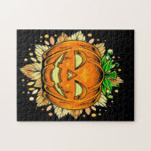 ハロウィーンジャッコランタンパンプキ不気味ン ジグソーパズル (横)