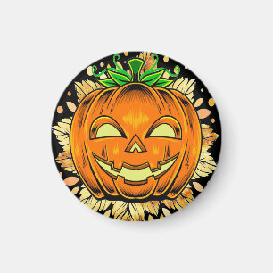 ハロウィーンジャッコランタンパンプキ不気味ン マグネット