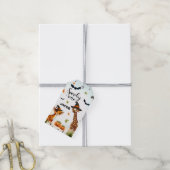 ハロウィーンジャングルサファリ動物の少年1歳の誕生日 ギフトタグ (より糸付き)