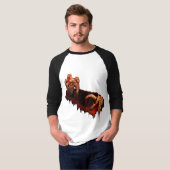 ハロウィーンジャージーシャツホラーゴーリーゾンビシャツ Tシャツ (正面フル)