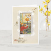 ハロウィーンジョークヴィンテージカード カード (黄色い花)