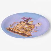 ハロウィーンジンジャーブレッドハ幽霊のよく出るウス ペーパープレート (アングル)