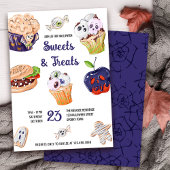 ハロウィーンスイーツ&トリートレボルティングパーティー食品 招待状