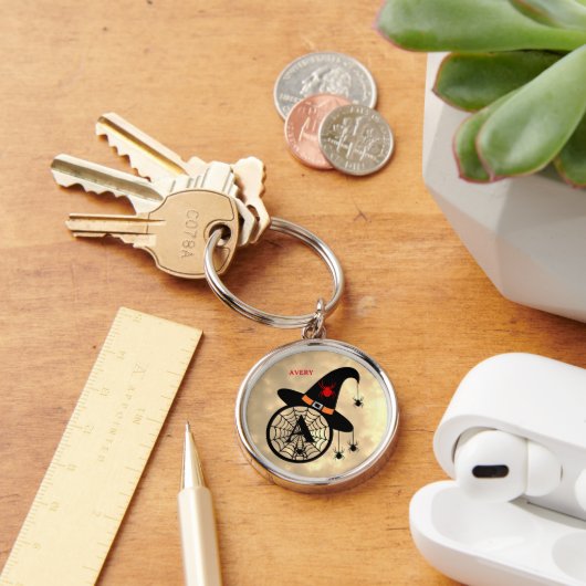 ハロウィーンスカイウィッチスパイダーズ名モノグラム キーホルダー (デスク)