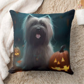 ハロウィーンスカイテリアとカボチャ怖い クッション (ブランケット)
