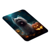 ハロウィーンスカイテリアとカボチャ怖い マグネット (右側)