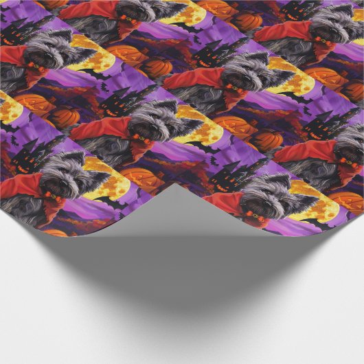 ハロウィーンスカイテリアヴァンパイアパンプキンズ怖 ラッピングペーパー (角)