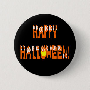 ハロウィーンスカッシュ文字 缶バッジ