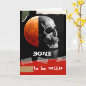 ハロウィーンスカルで野生になるボーングランジ カード (黄色い花)