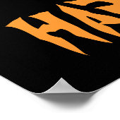 ハロウィーンスカルとカボチャのポスター ポスター (角)