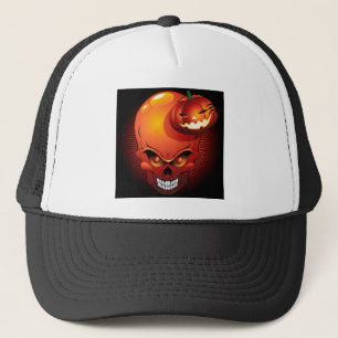 ハロウィーンスカルとカボチャ帽子 キャップ