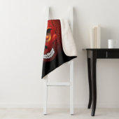 ハロウィーンスカルとカボチャ シェルパブランケット (インサイチュ)