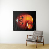 ハロウィーンスカルとカボチャ タペストリー (インサイチュ(横))