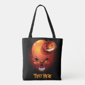 ハロウィーンスカルとカボチャ トートバッグ (裏面)