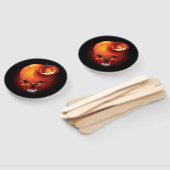 ハロウィーンスカルとカボチャ ハンドファン (組立なし)