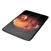 ハロウィーンスカルとカボチャ バスマット (アングル)